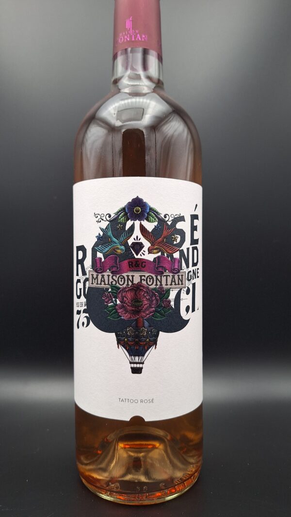 Vin rosé tattoo maison fontant